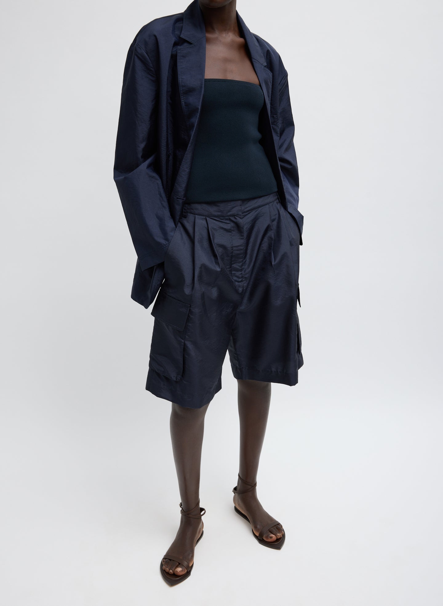 Tibi Crispy Nylon Stella Short