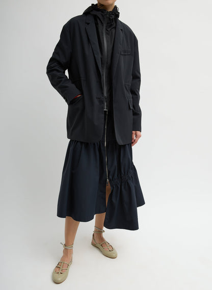 Tibi Tech Suiting Anorak Blazer With Zip Off Vest