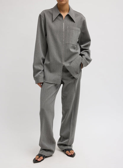 Tibi Structured Wool Zipper Jacket