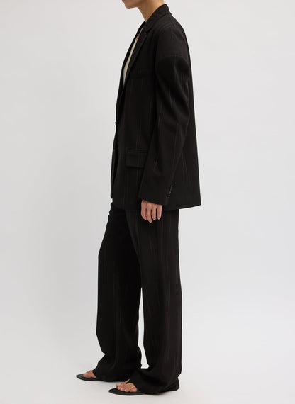 Tibi Viscose Suiting Hinged Sleeve Blazer