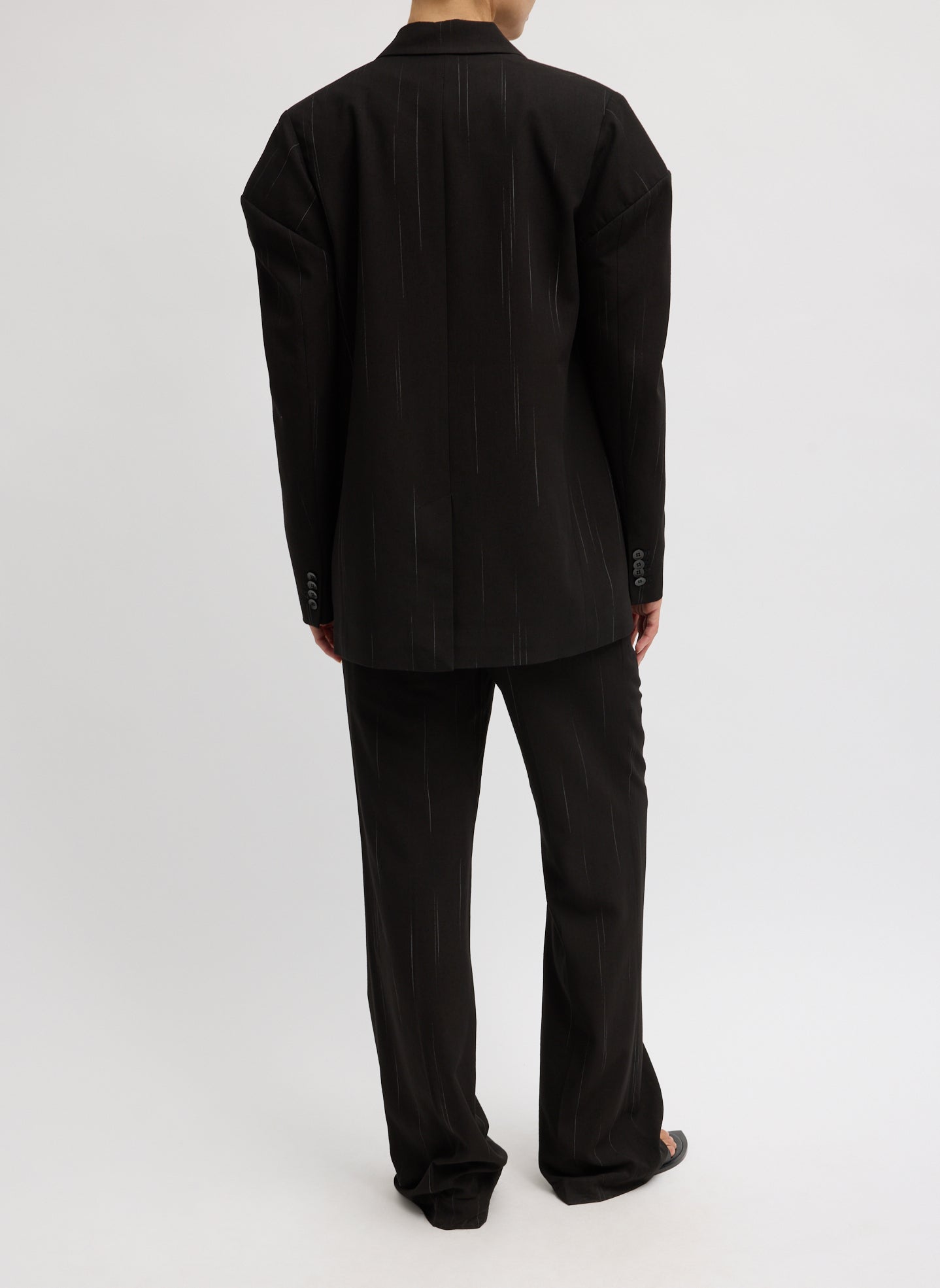 Tibi Viscose Suiting Hinged Sleeve Blazer