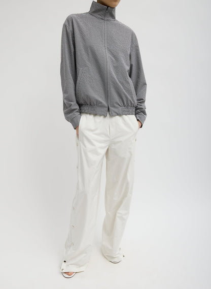 Tibi Tech Gingham Track Jacket