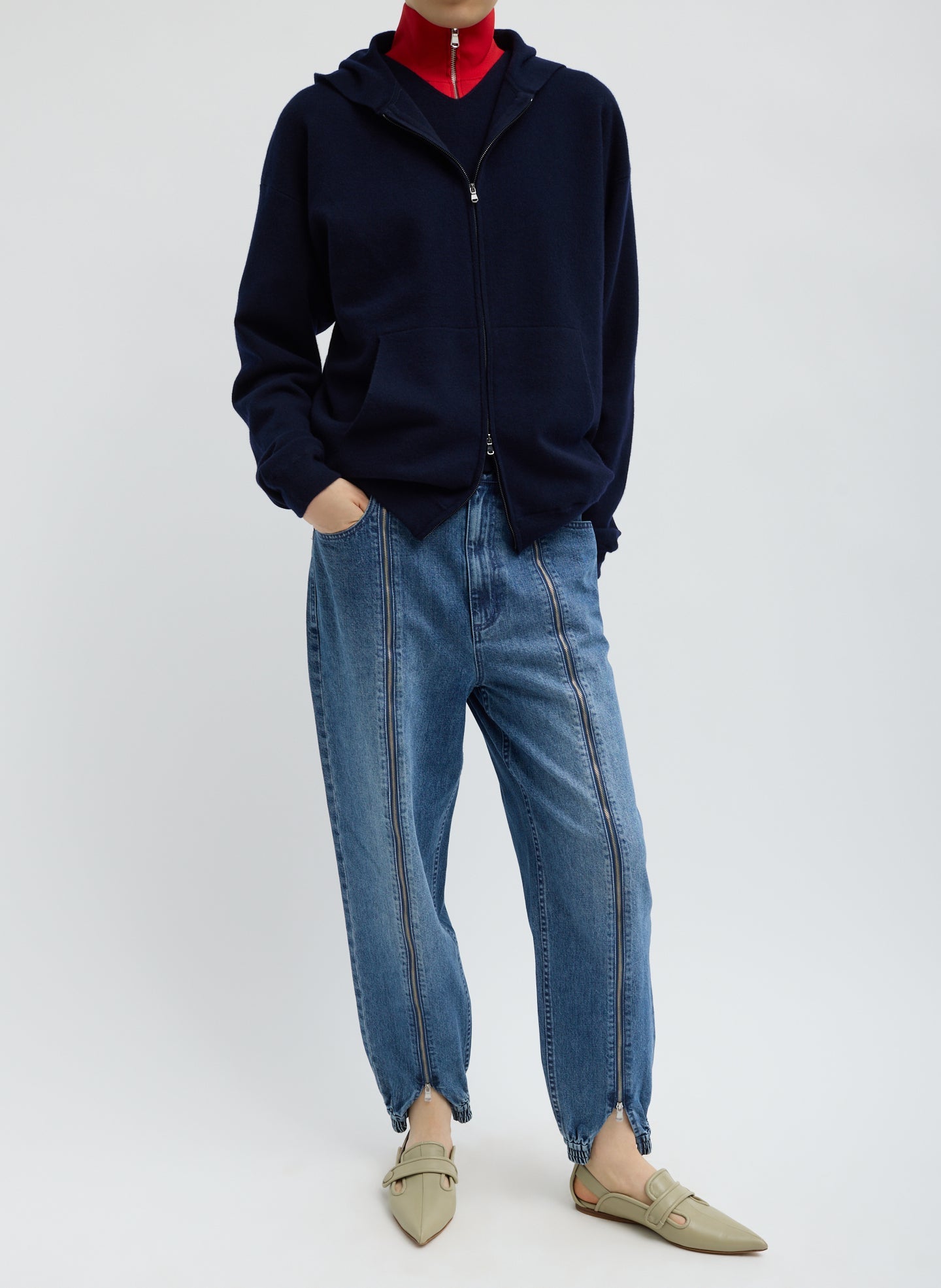 Tibi Double Faced Cashmere Hoodie
