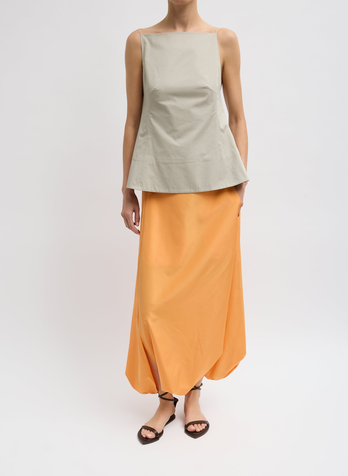 Tibi Eco Poplin Strappy Open Back Top
