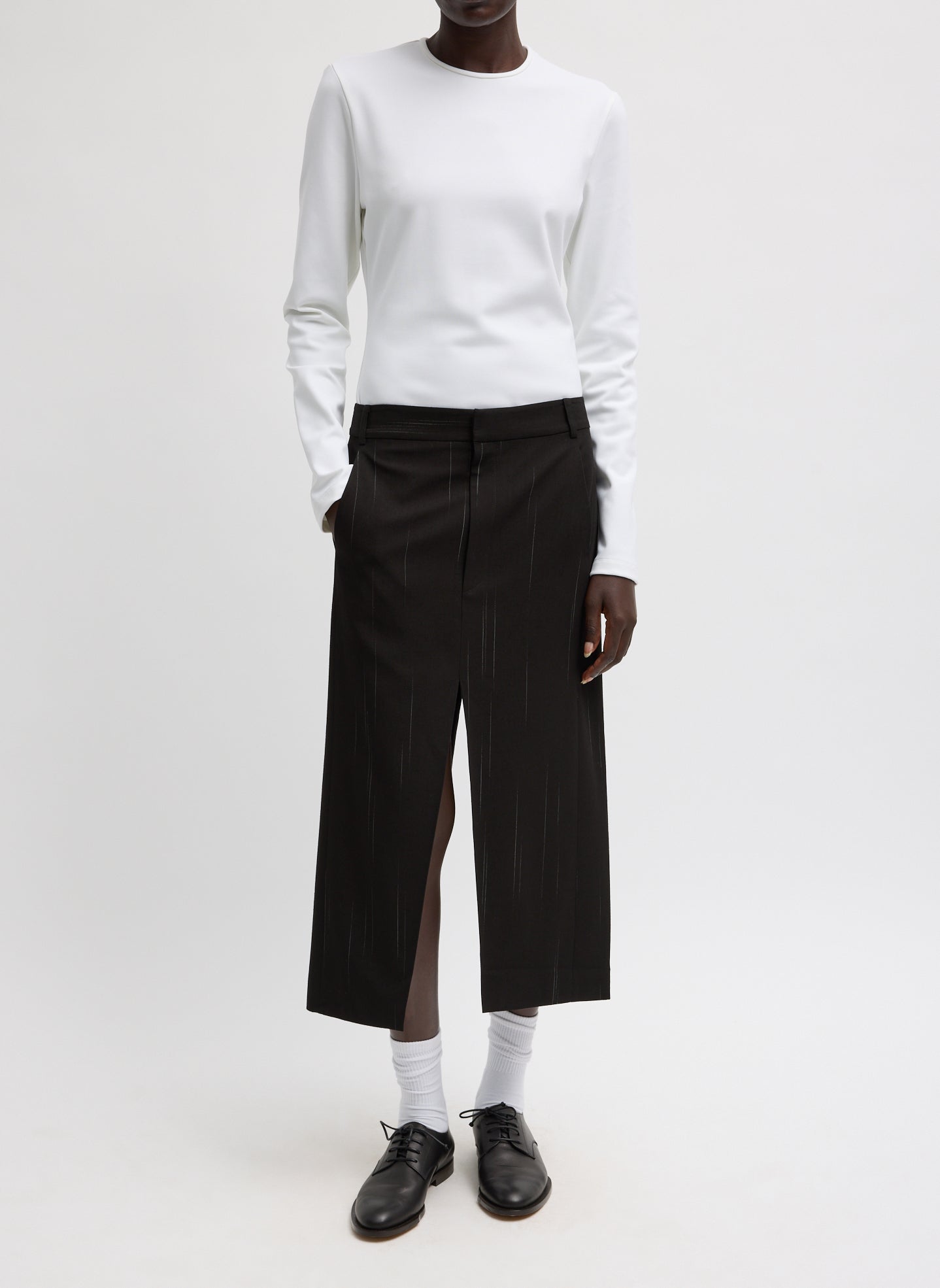 Tibi Compact Ultra Stretch Cut Out Back Top