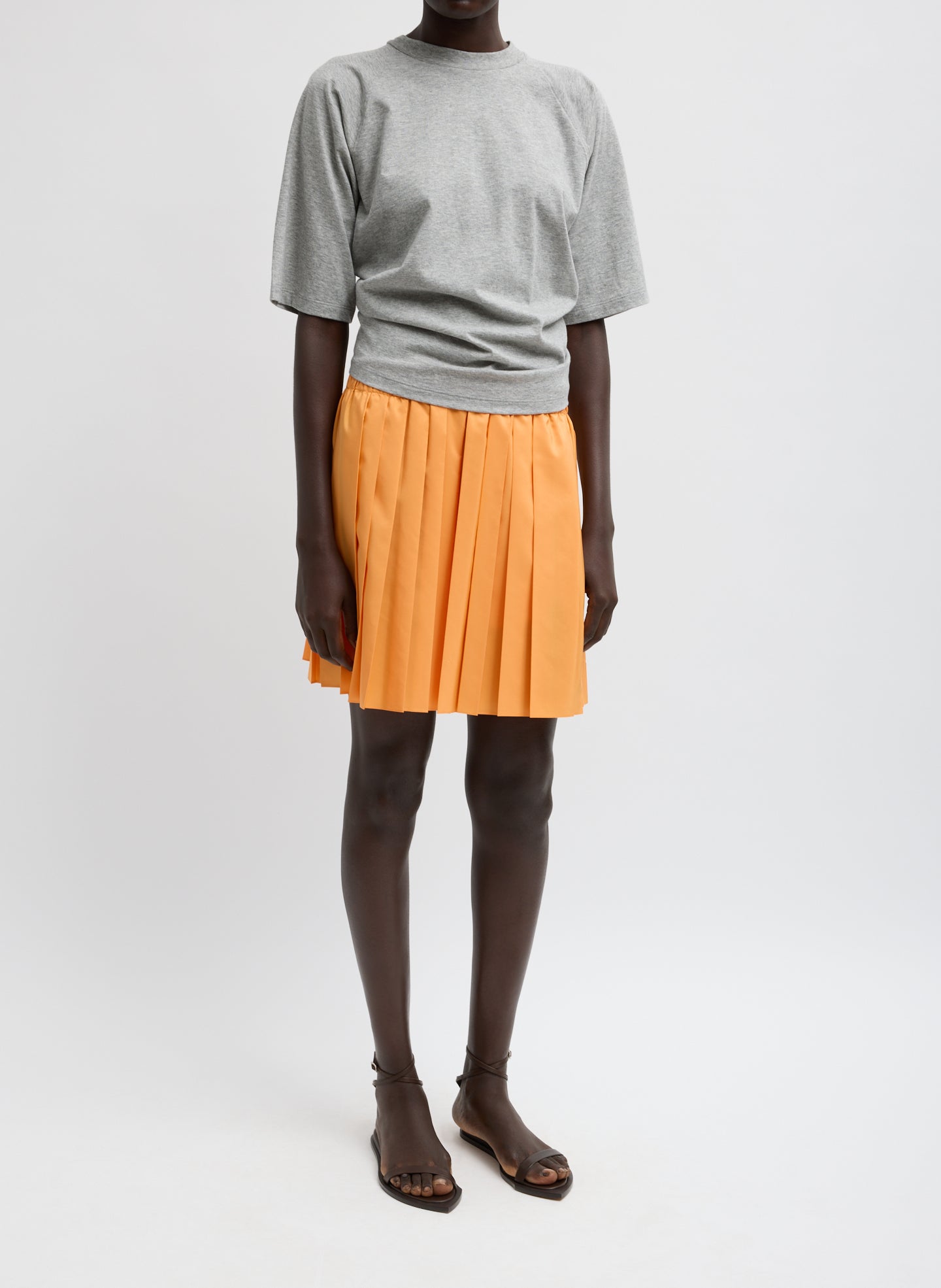 Tibi Summer Nylon Pull On Mini Skirt