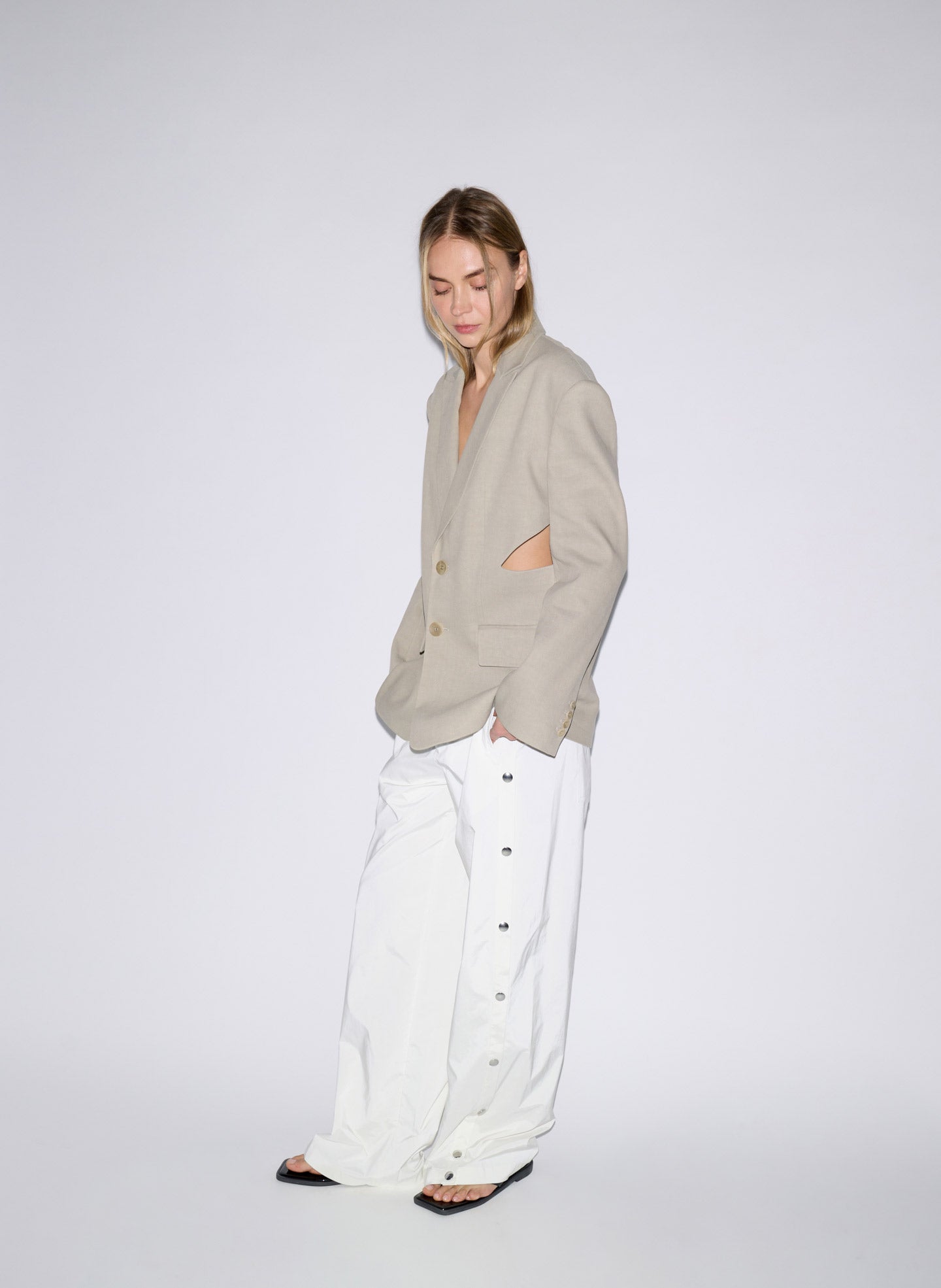 Tibi Nylon Snap Jogger