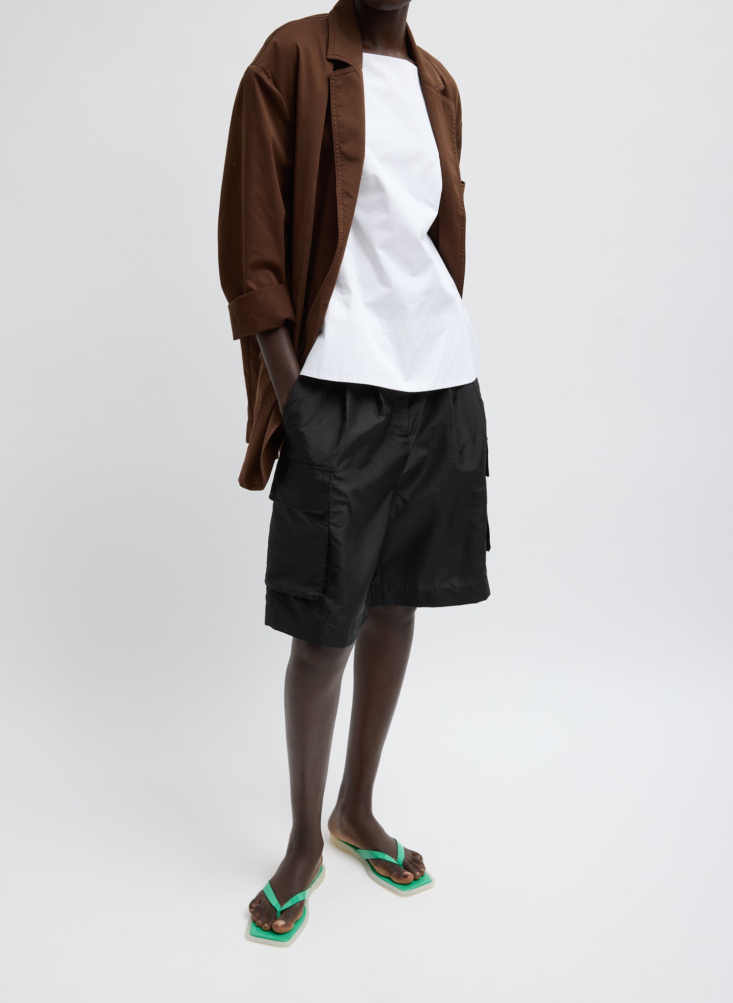 Tibi Crispy Nylon Stella Short
