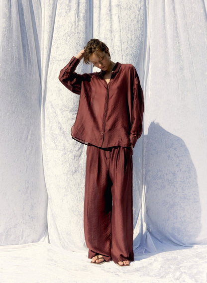 Tibi Summer Voile Stella Pant With Slit Detail