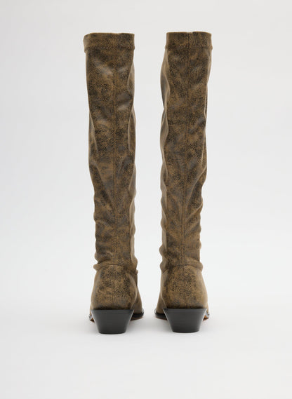 Tibi Distressed Bronson Boot - Regular Calf