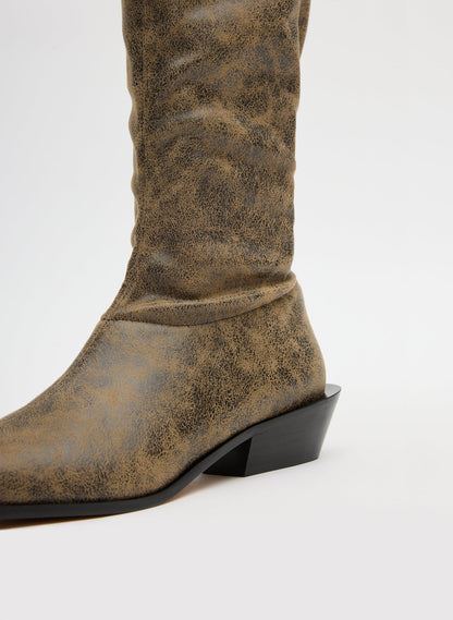 Tibi Distressed Bronson Boot - Regular Calf