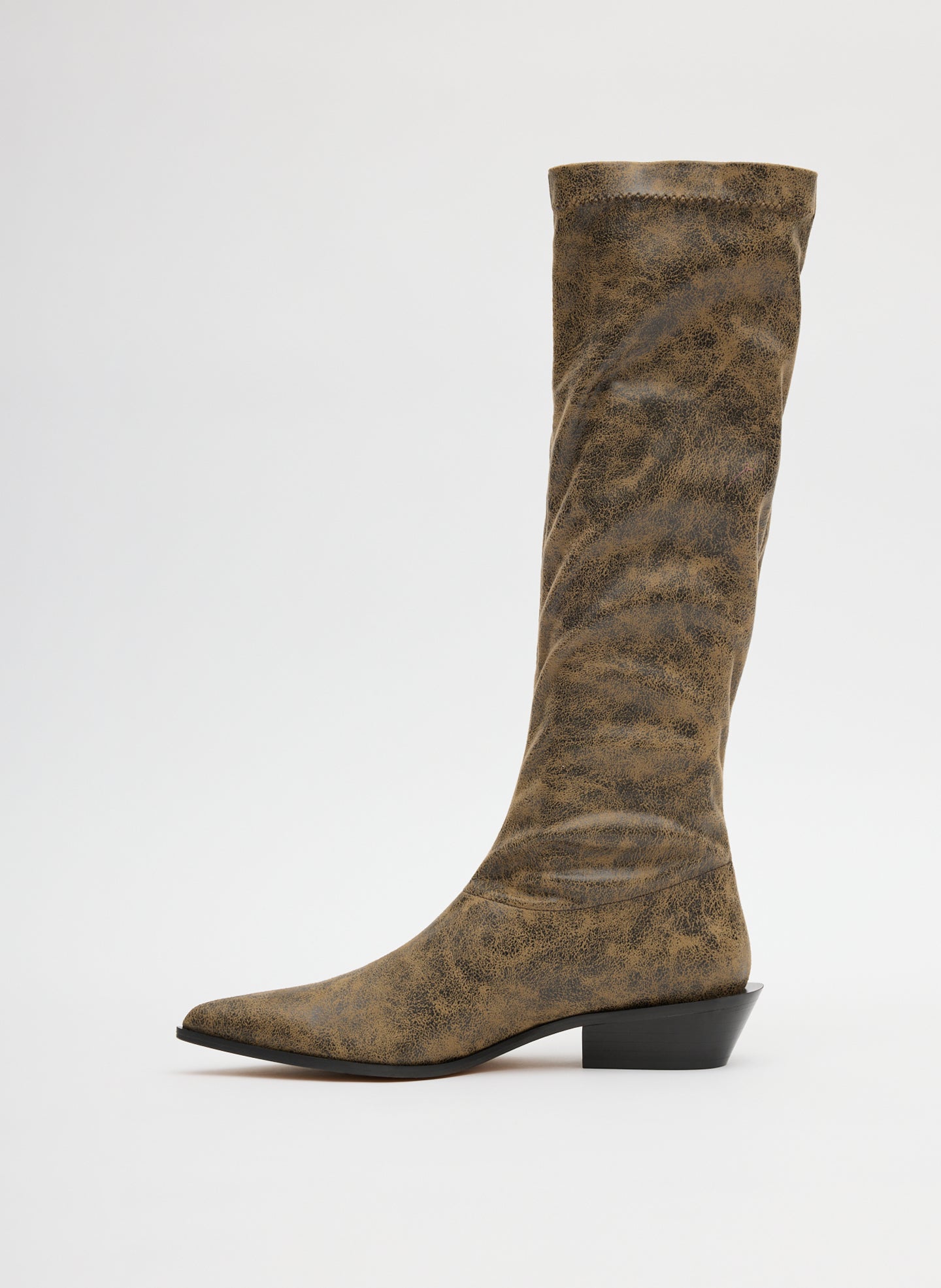 Tibi Distressed Bronson Boot - Narrow Calf