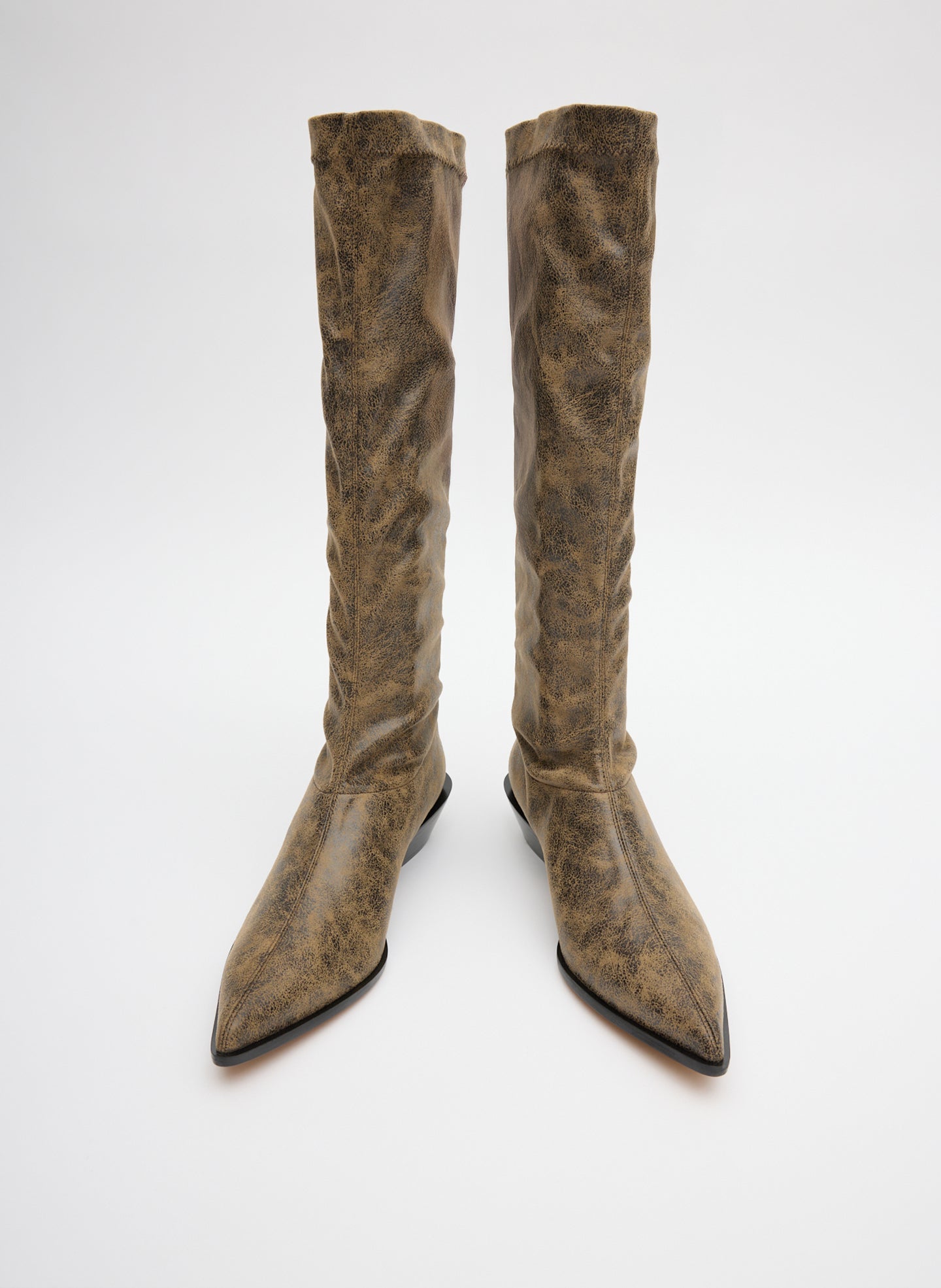 Tibi Distressed Bronson Boot - Narrow Calf
