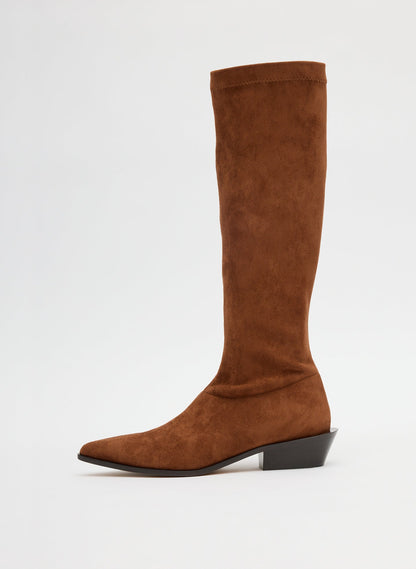 Tibi Faux Suede Bronson Boot - Narrow Calf