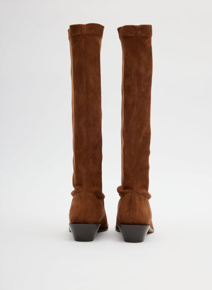 Tibi Faux Suede Bronson Boot - Narrow Calf