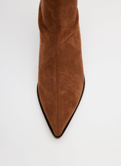 Tibi Faux Suede Bronson Boot - Narrow Calf