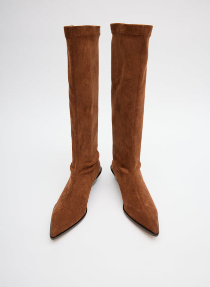 Tibi Faux Suede Bronson Boot - Regular Calf