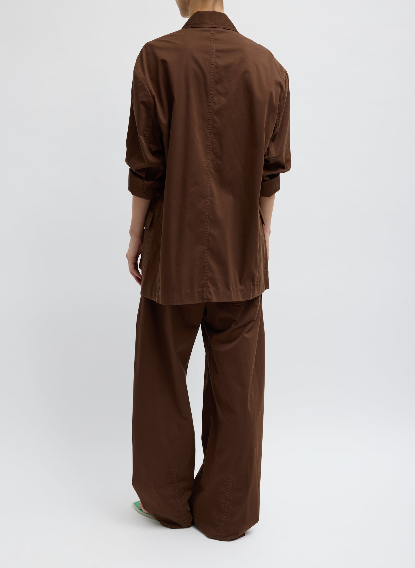 Tibi Garment Dyed Silky Cotton Liam Blazer