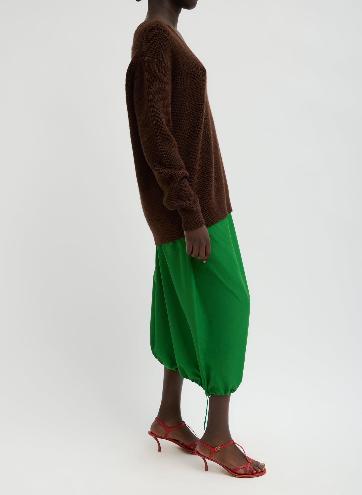 Tibi Cardigan Stitch V-Neck With Removable Dickie
