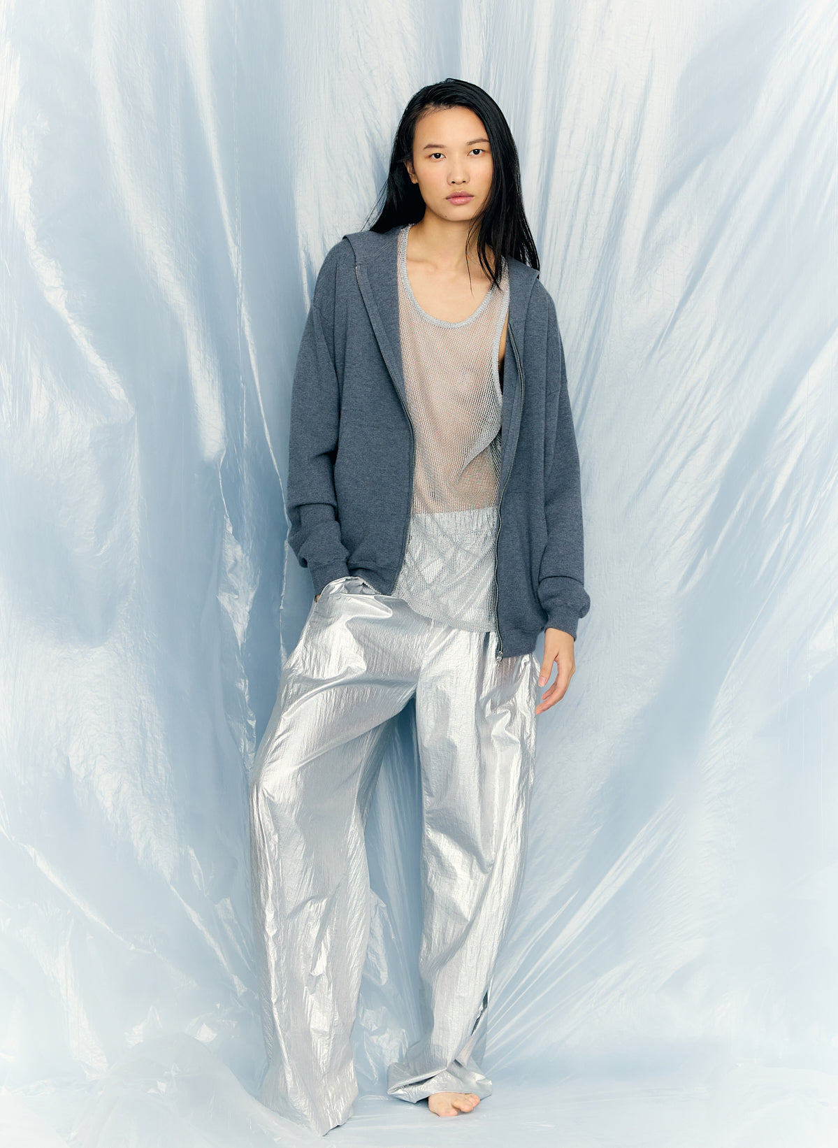 Tibi Double Faced Cashmere Hoodie