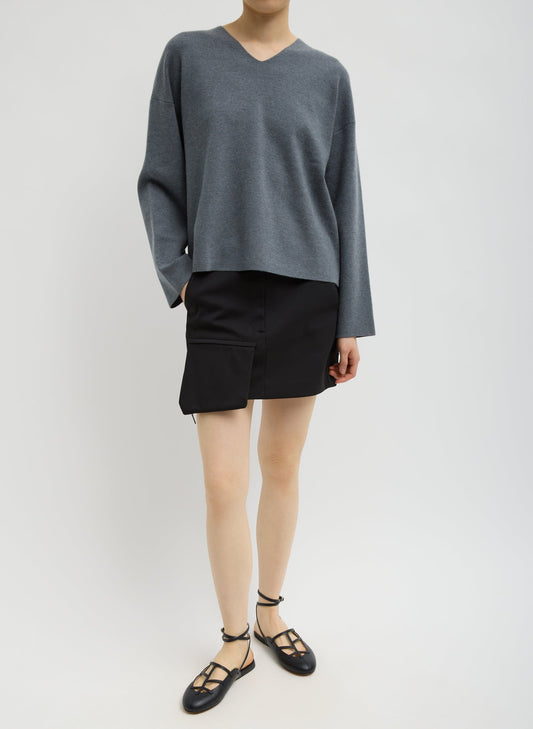Tibi Double Faced Cashmere Oversized Easy Sweater