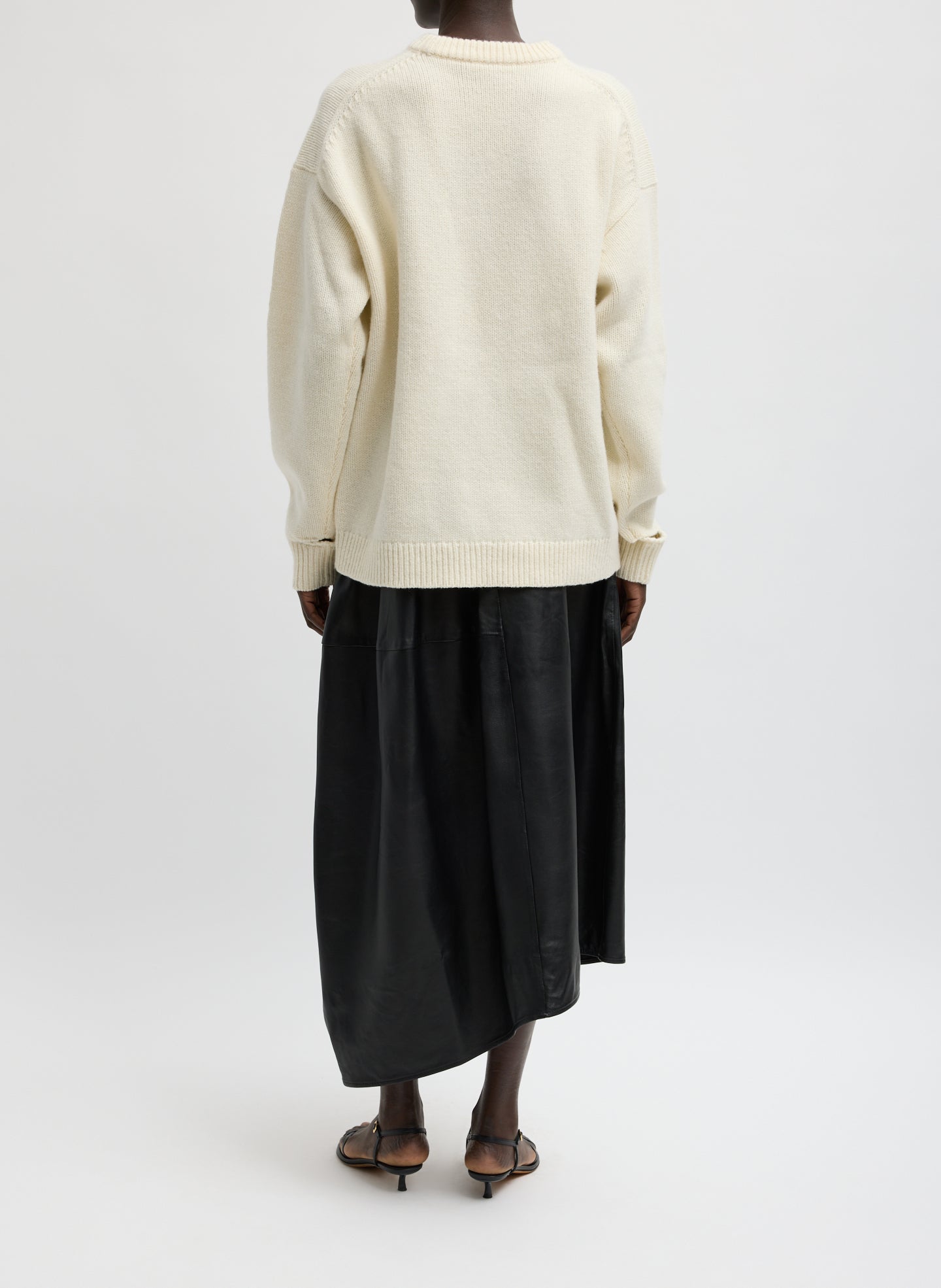 Tibi Soft Wool Ski Easy Pullover Crewneck Sweater