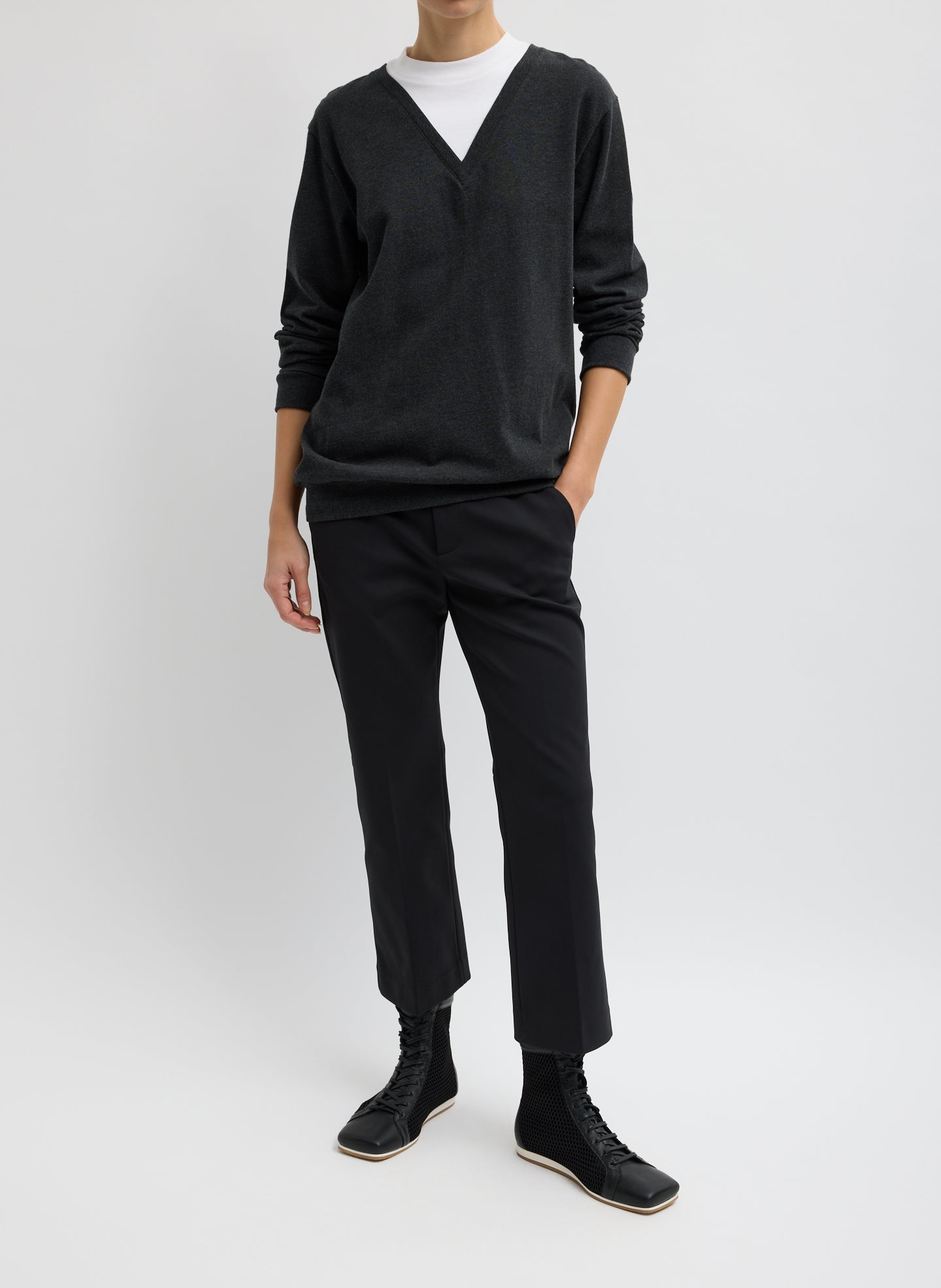 Tibi Perfect T-Shirt Trompe L'oeil Top