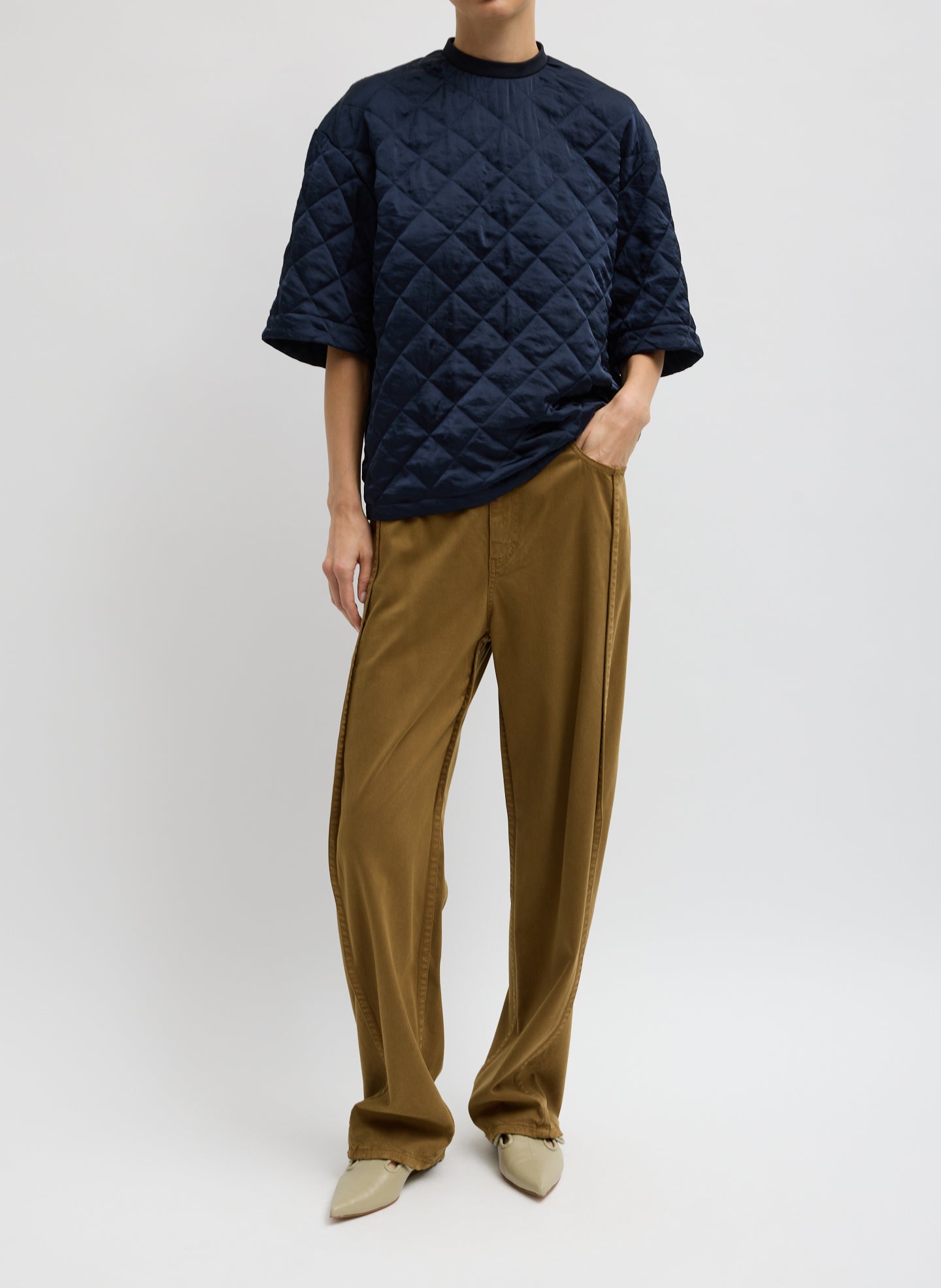 Tibi Cozy Quilting Anorak T-Shirt