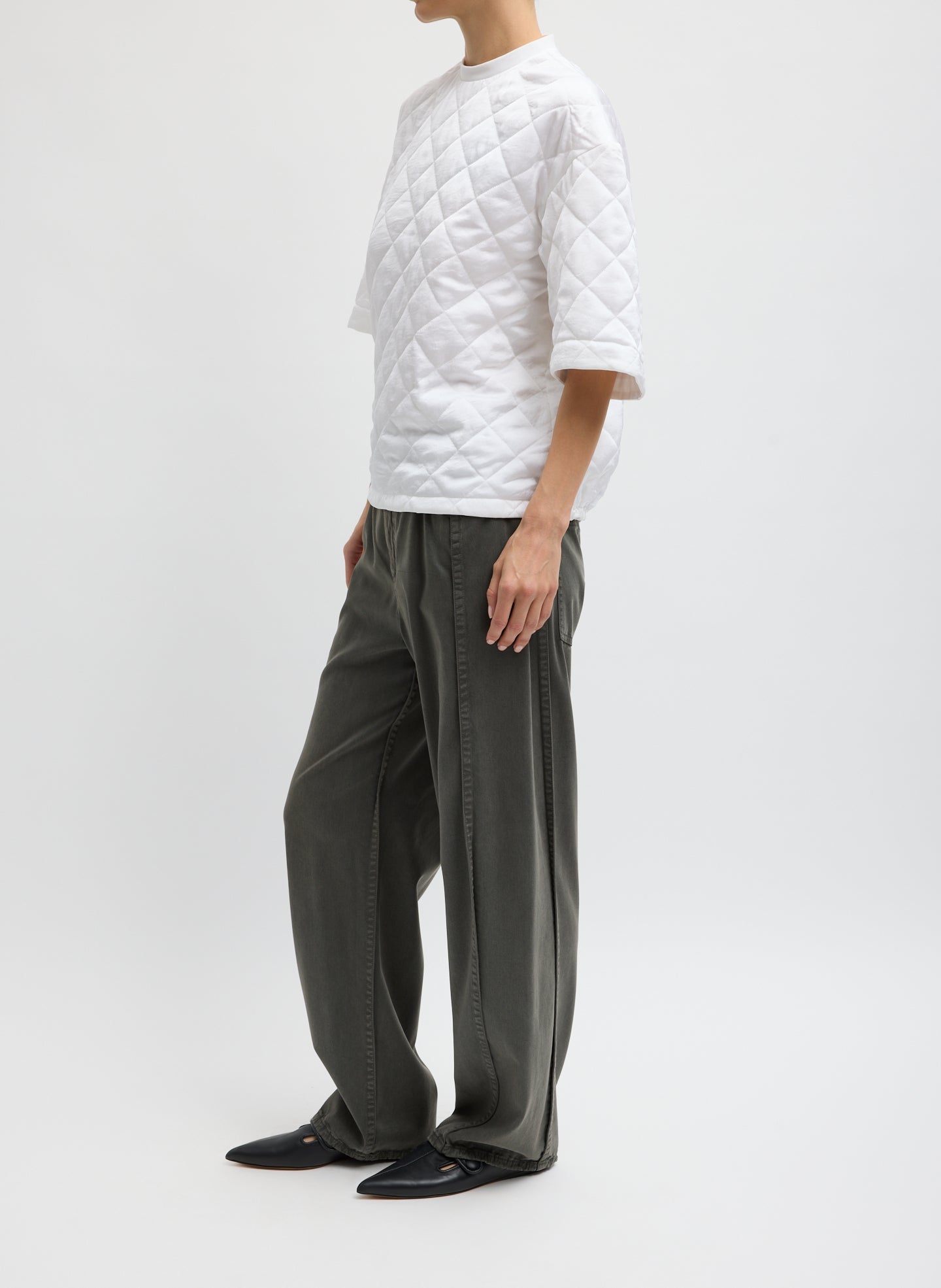 Tibi Cozy Quilting Anorak T-Shirt