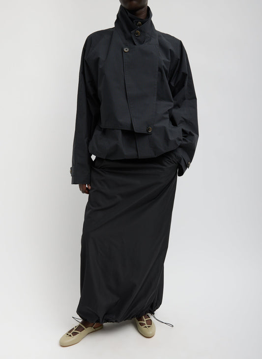 Tibi Italian Sporty Nylon Maxi Anorak Skirt