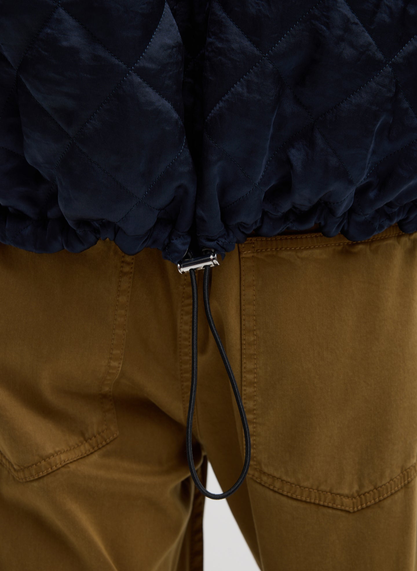 Tibi Garment Dyed Stretch Twill Tuck Pant